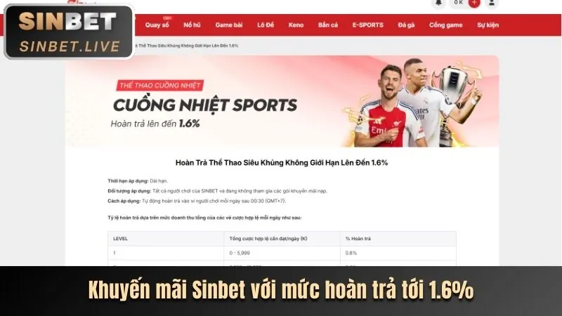Chương trình hoàn trả cược thua thể thao win888 nhà cái